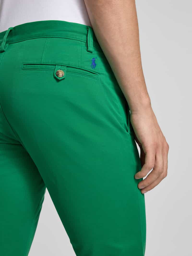 Polo Ralph Lauren Regular fit chino met knoop- en ritssluiting