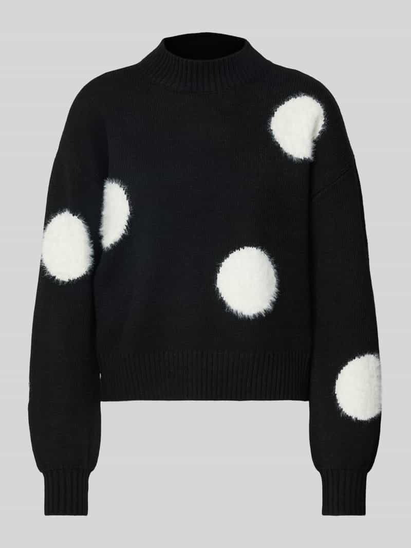 Vero Moda Regular fit gebreide pullover met angorawollook met stipjes