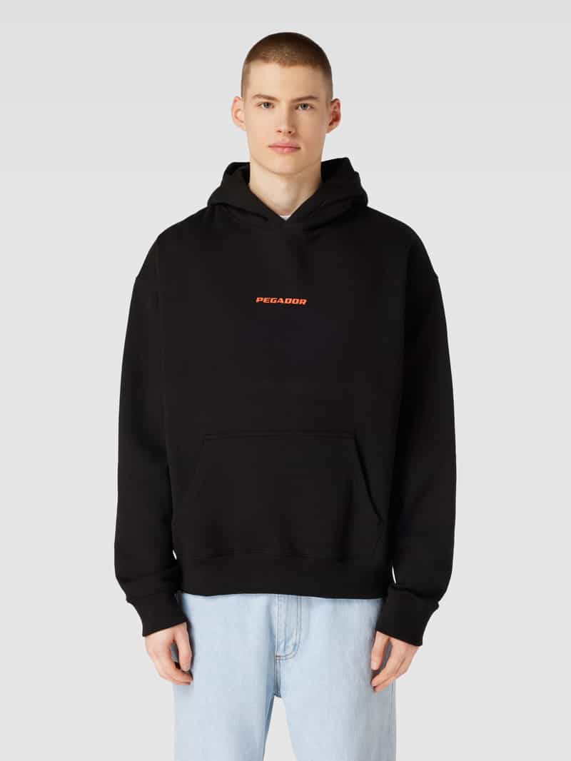 Oversized hoodie met labelprint, model 'COLNE' Pegador
