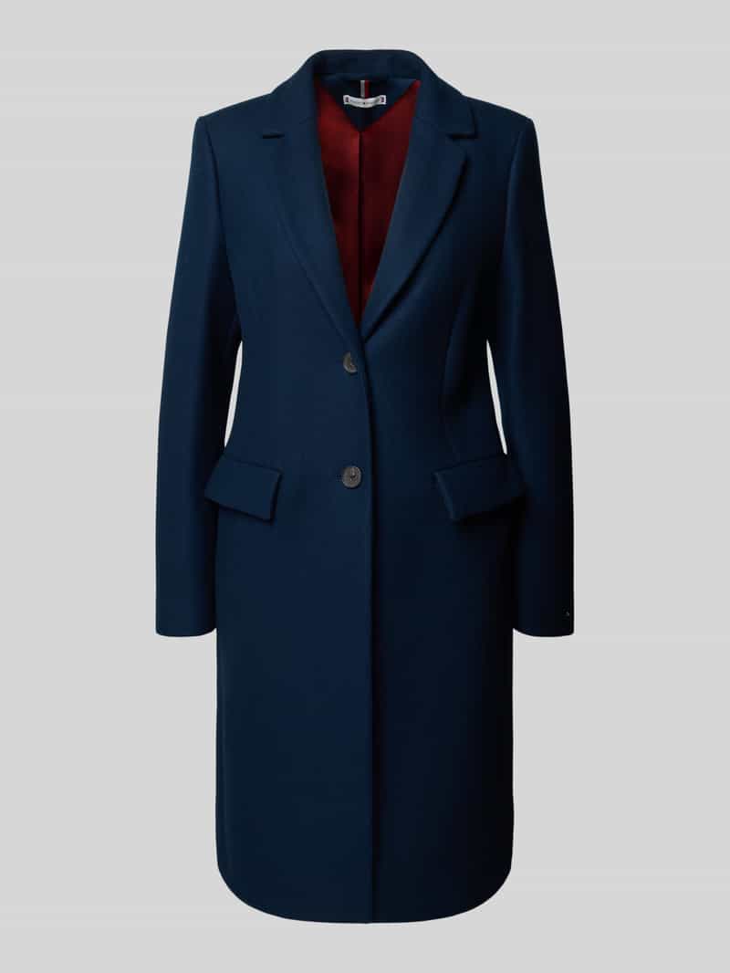 Tommy Hilfiger Regular fit lange jas van wolmix met kasjmier