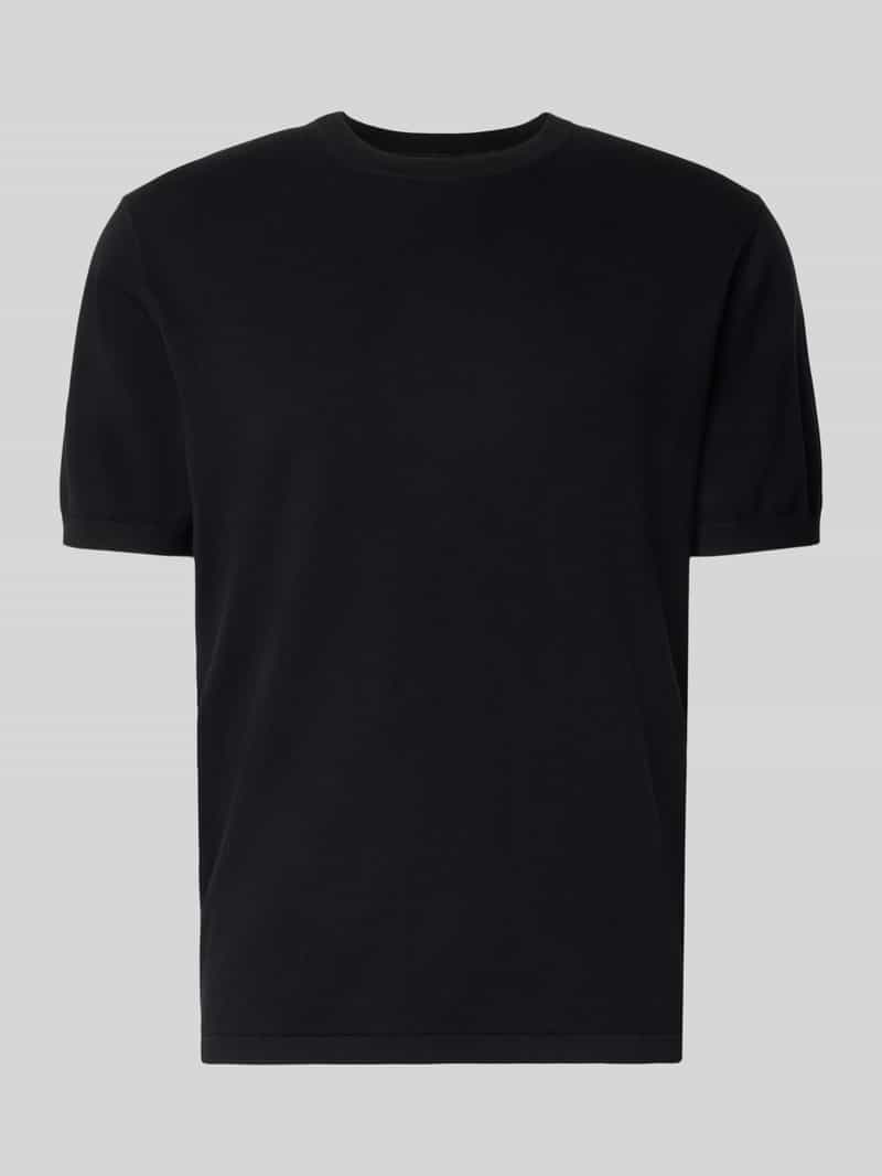Christian Berg Men T-shirt met geribde ronde hals