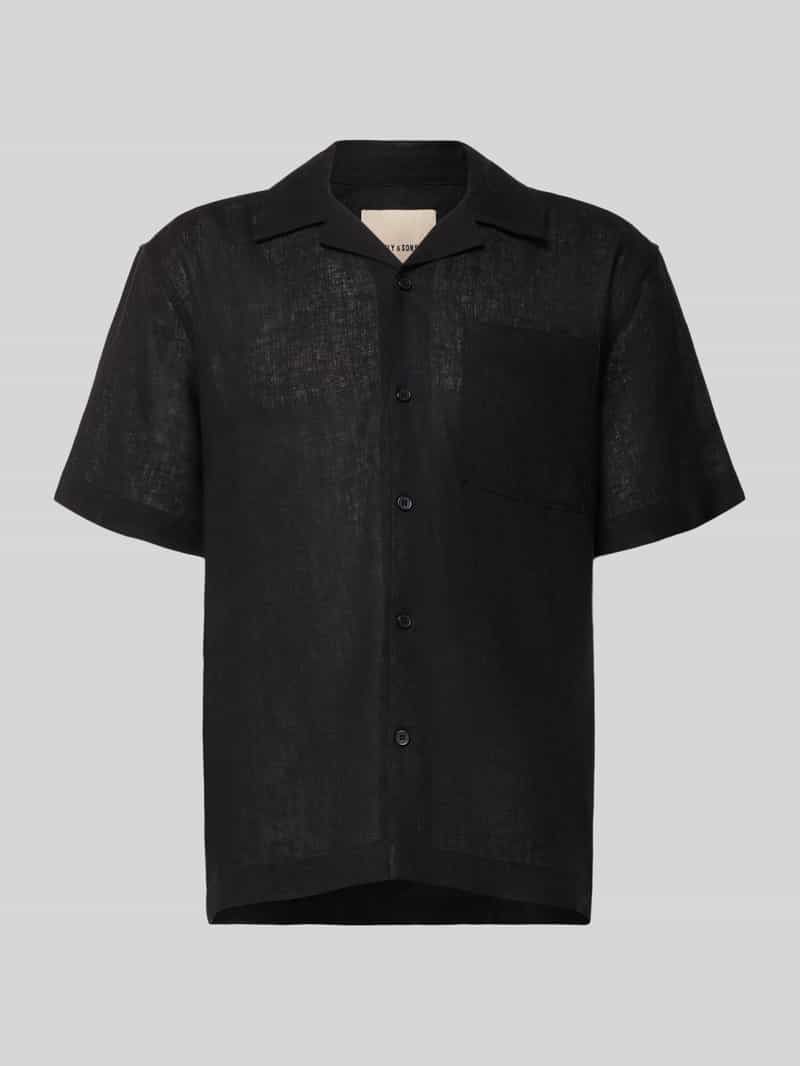 relaxed fit vrijetijdsoverhemd van mix van linnen en viscose model 'LAURENCE'