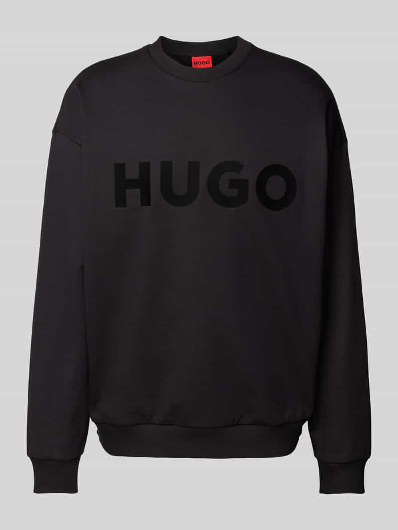 HUGO Sweatshirt met labelprint model 'Dinex'