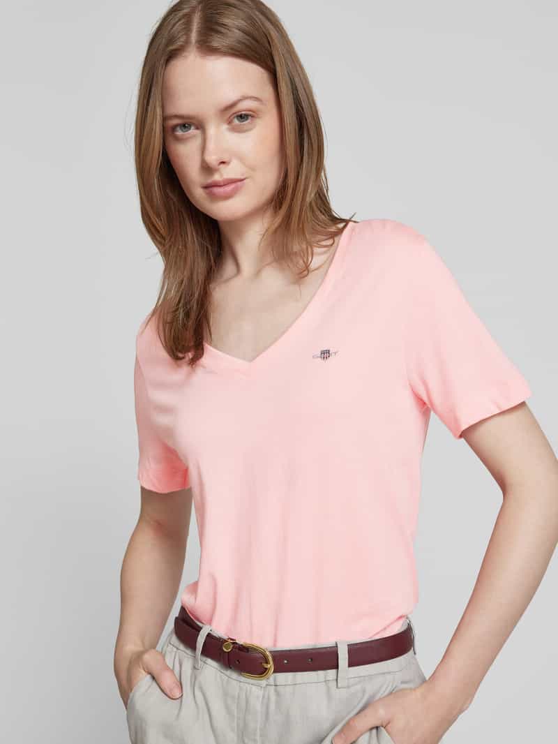 Gant T-shirt met labelstitching