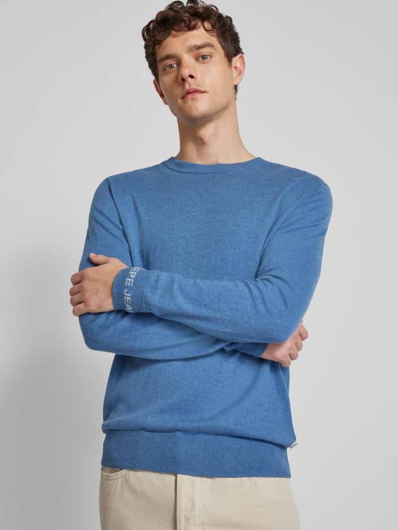 Pepe Jeans Gebreide pullover met ronde hals model 'Andre'