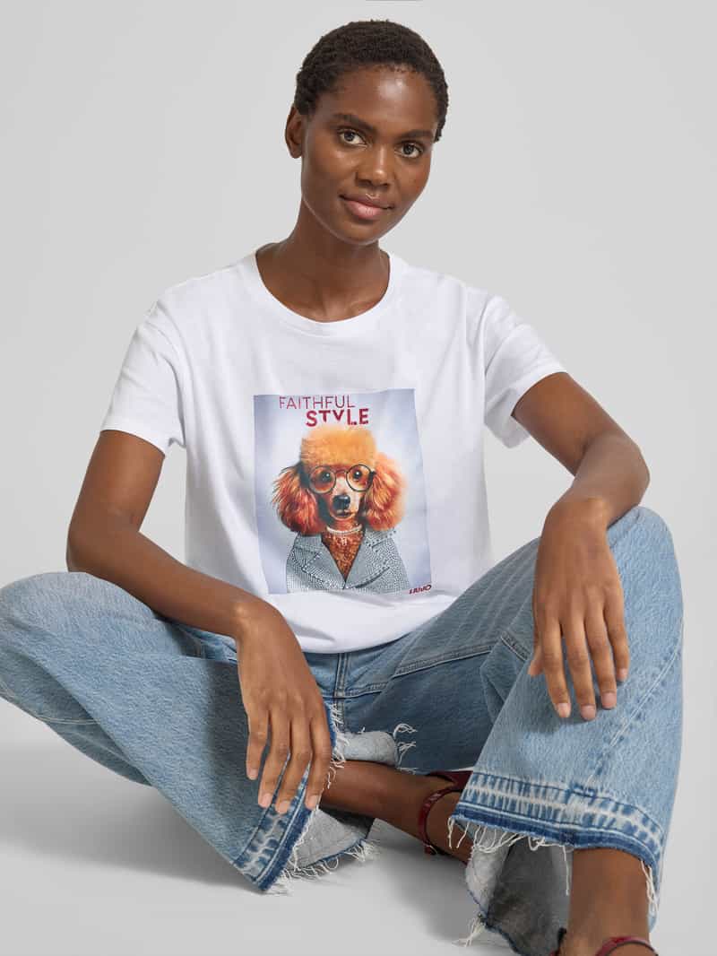 Liu Jo White T-shirt met motiefprint