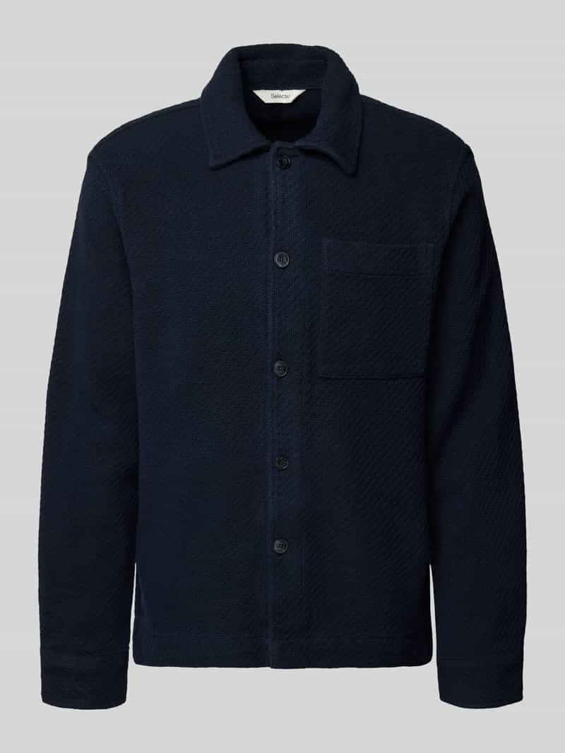 Selected Homme Regular fit overhemdjack van puur biologische katoenmix model 'REGFRED'