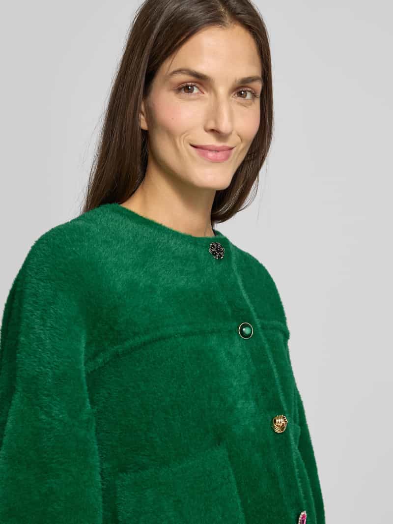 Essentiel Antwerp Loose fit jack van imitatiebont met afneembare fly-away-kraag