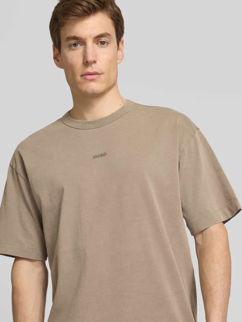 HUGO T-shirt met labelprint model 'Docku'