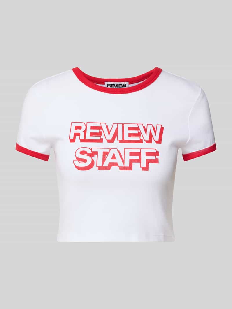 Kort T-shirt met labelprint