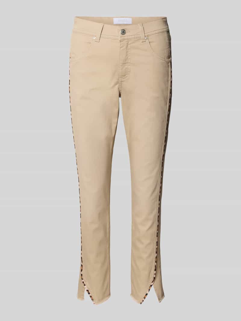 Angels Slim fit broek met contrastpaspels model 'Ornella'