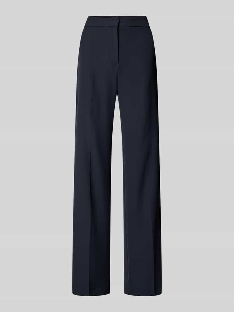 Review High waist stoffen broek met persplooien
