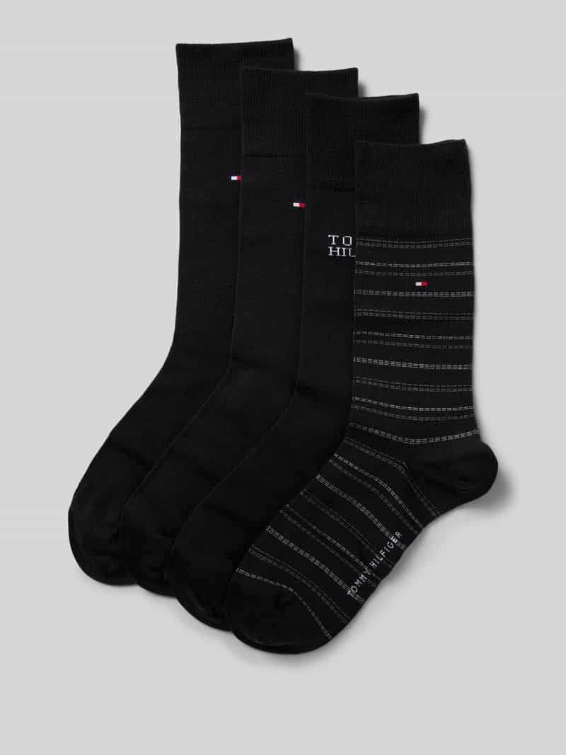 Tommy Hilfiger Sokken met labeldetails in een set van 4 paar
