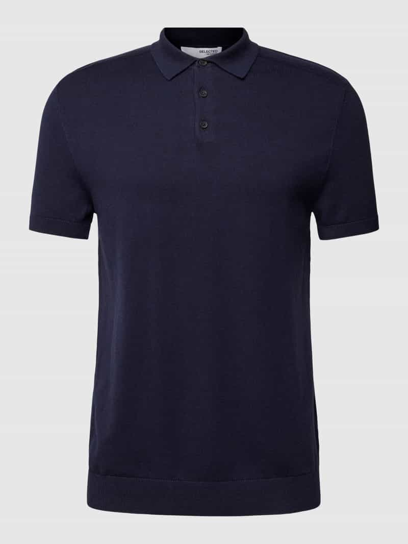 Selected Homme Poloshirt met korte knoopsluiting model 'BERG'