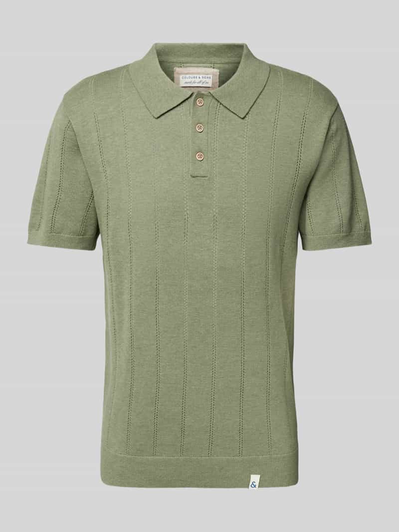 Slim fit poloshirt met labeldetail