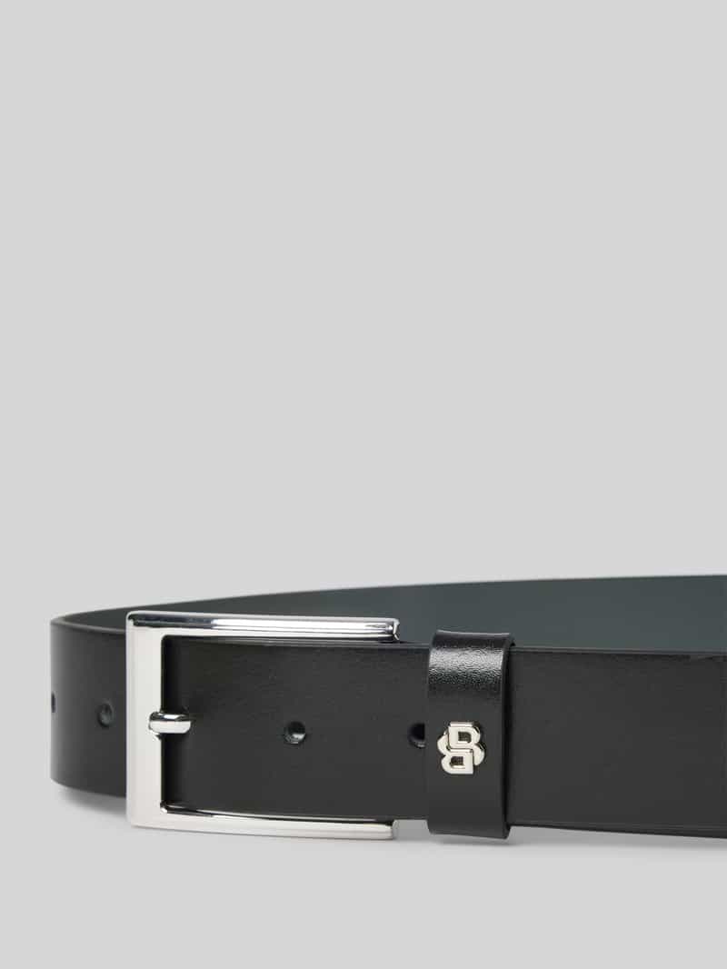 Boss Leren riem met labelapplicatie model 'Emal'