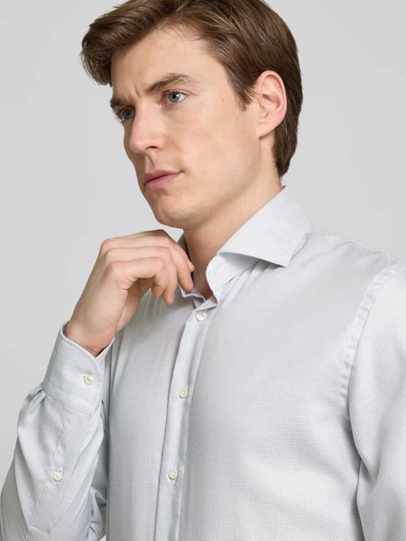 Profuomo Regular fit zakelijk overhemd met haaikraag