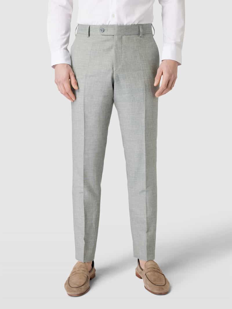 Straight fit linnen broek met persplooien ATELIER TORINO