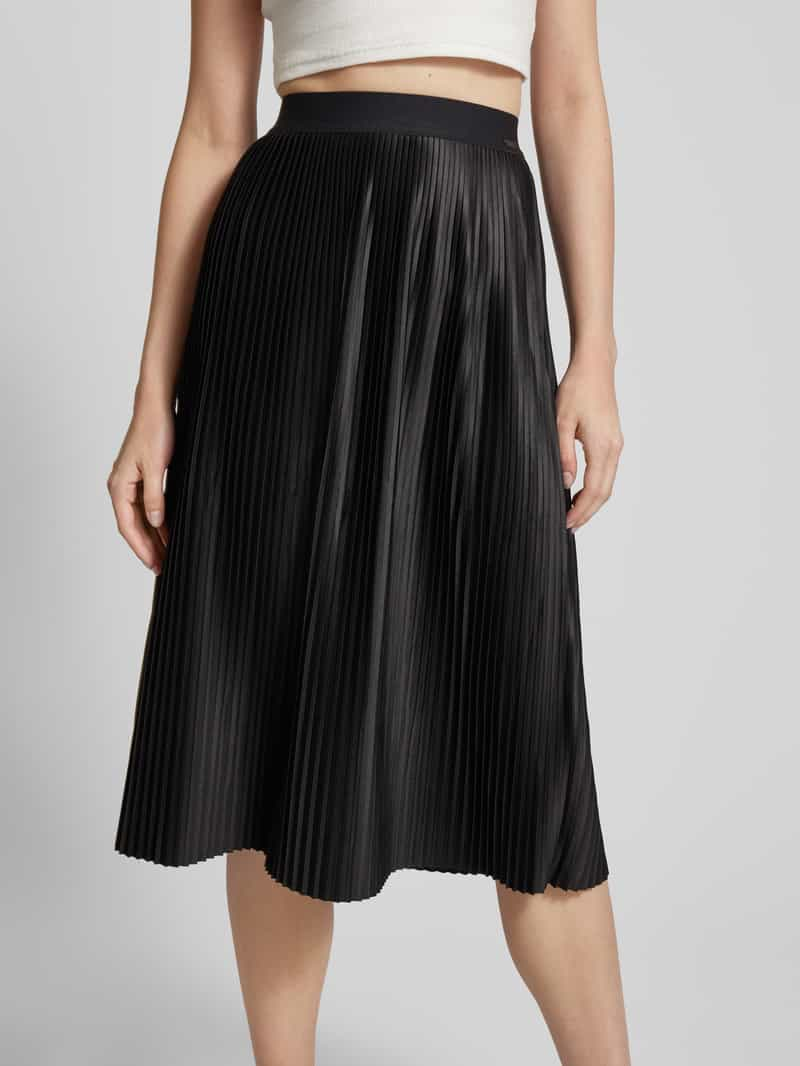 QS Midirok met plissévouwen en elastische band