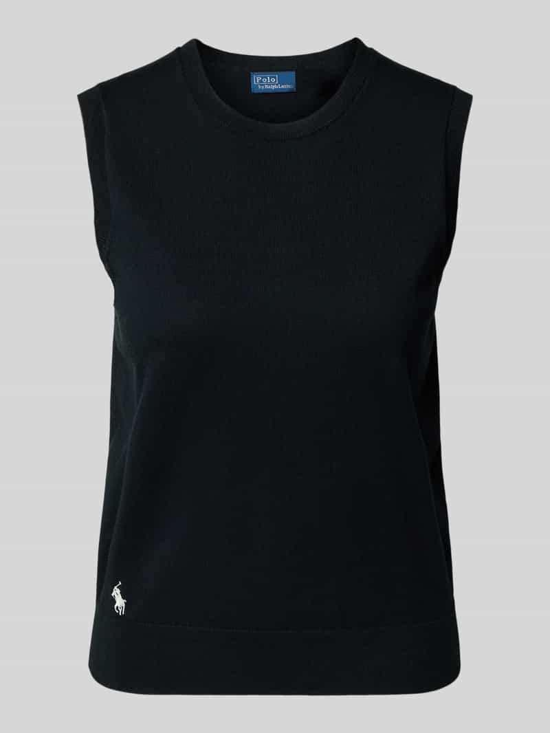 Polo Ralph Lauren Spencer met logostitching en ronde hals