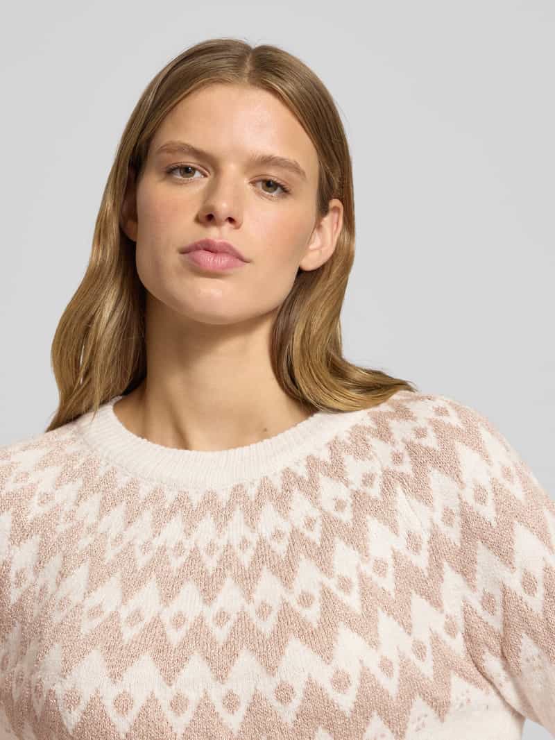 Only Regular fit gebreide pullover met Noors motief model 'FRY'