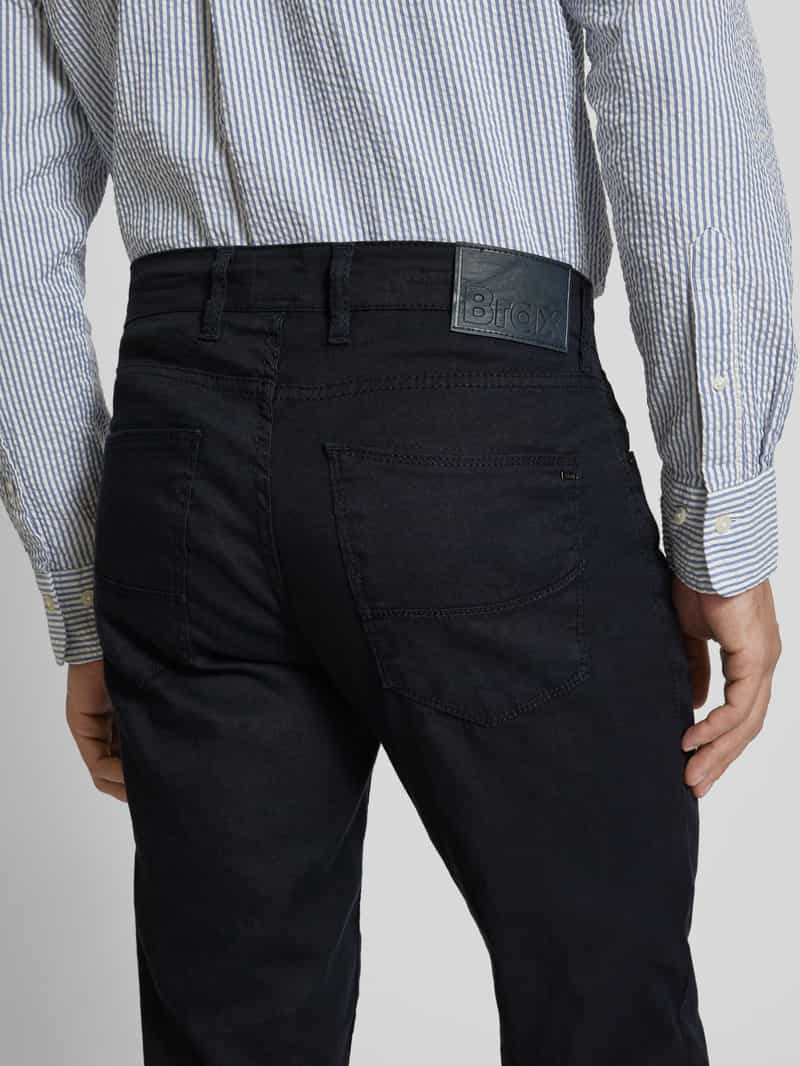 BRAX Regular fit linnen broek in 5-pocketmodel model 'CADIZ'