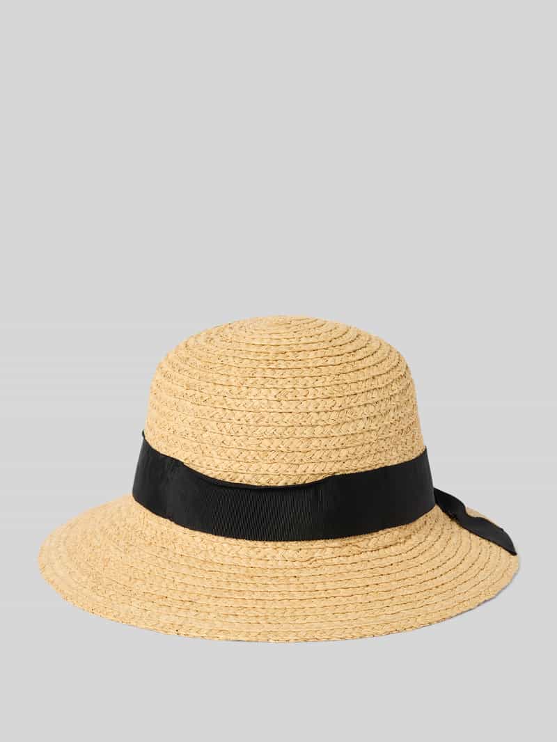 Loevenich Klokvormige strohoed met hoedband model 'Raffia'