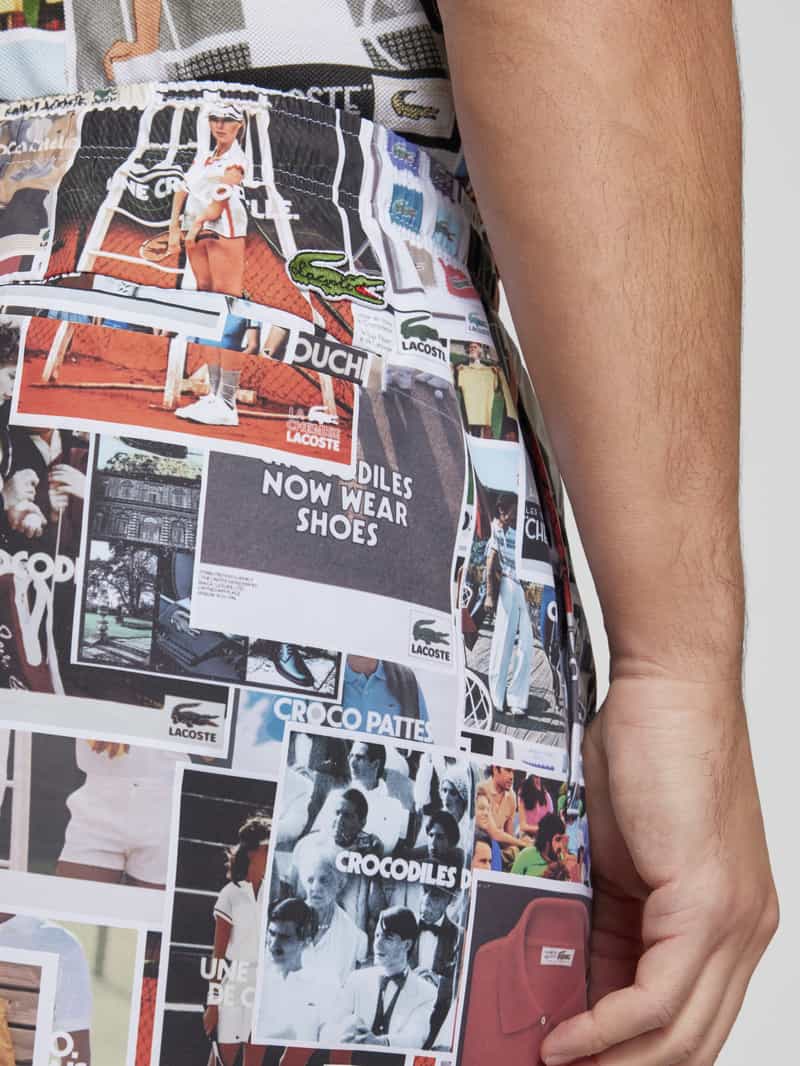 Lacoste Korte broek met all-over motiefprint