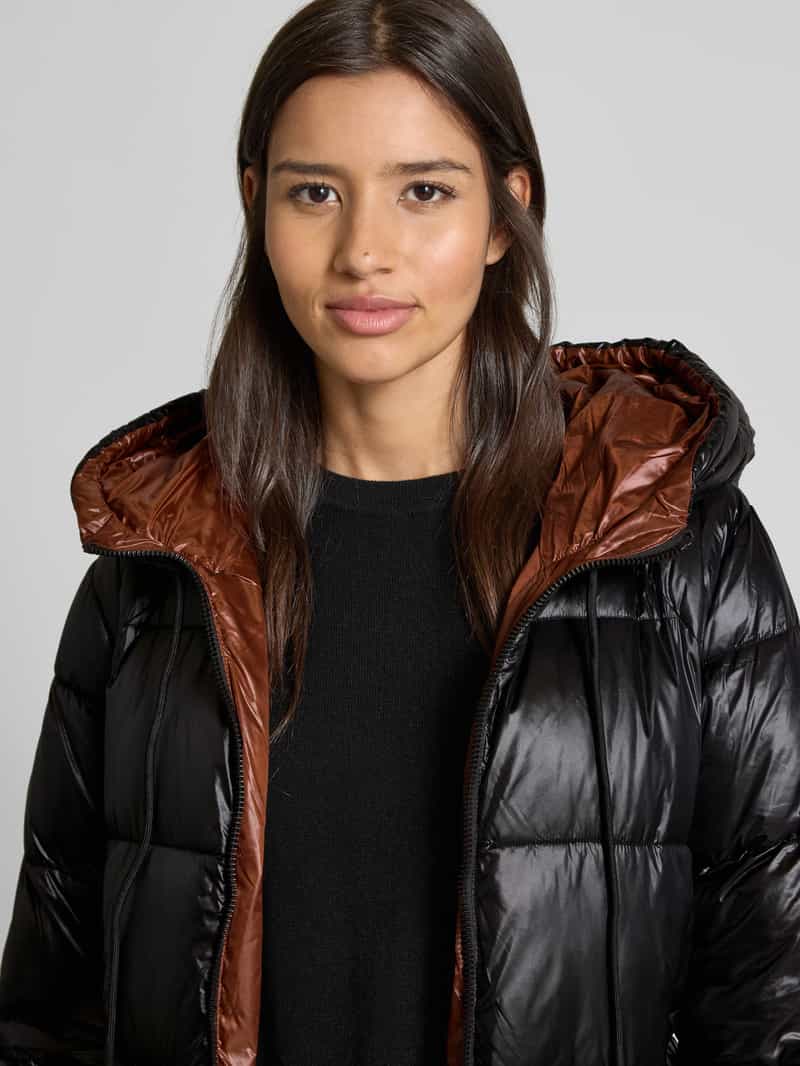 khujo Gewatteerde lange jas met capuchon model 'NASHI'
