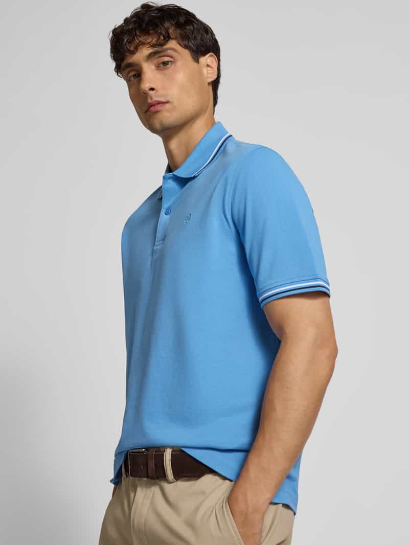 Bugatti Poloshirt met korte knoopsluiting