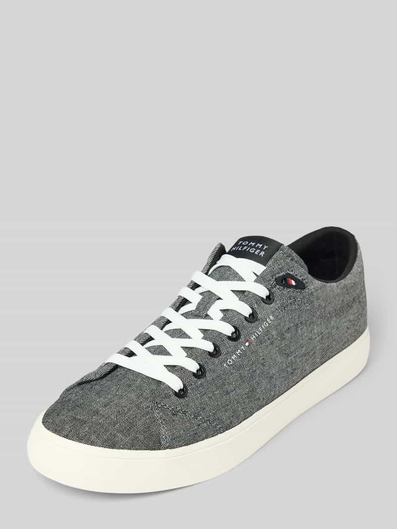 Tommy Hilfiger Sneakers TH HI VULC LOW CORE CHAMBRAY , vrijetijdsschoen, lage schoen, veterschoen in gemêleerde look