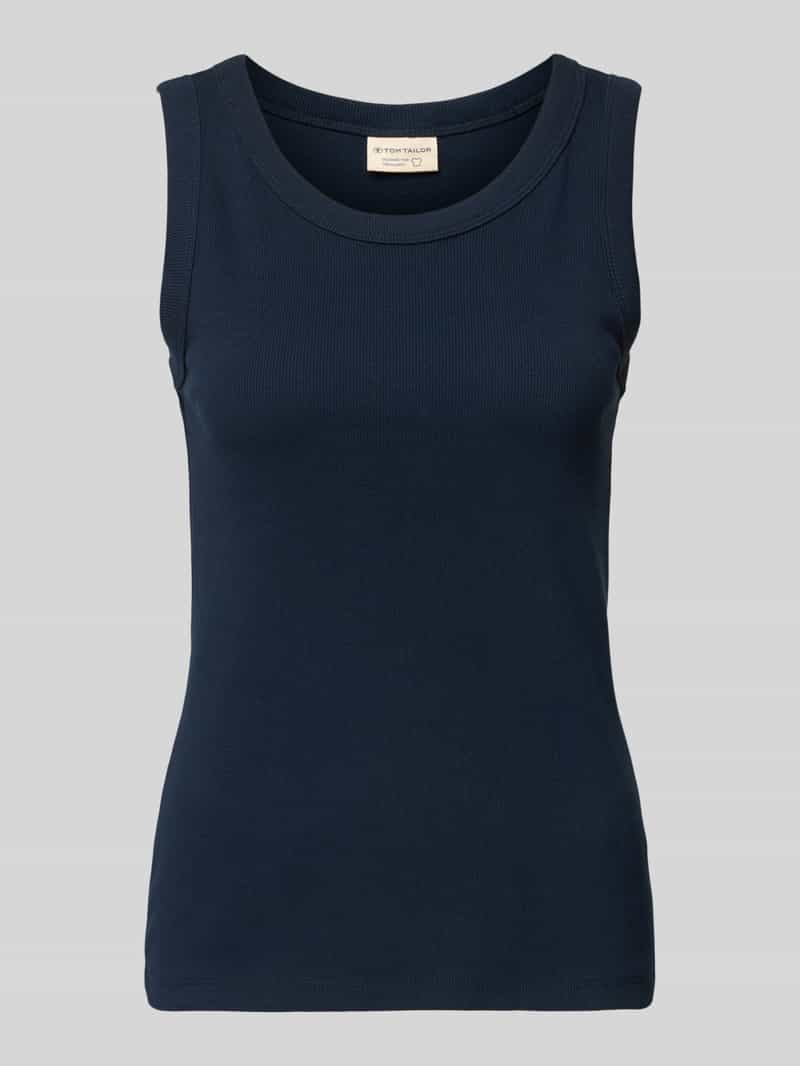 Tom Tailor Regular fit tanktop van een mix van katoen en elastaan