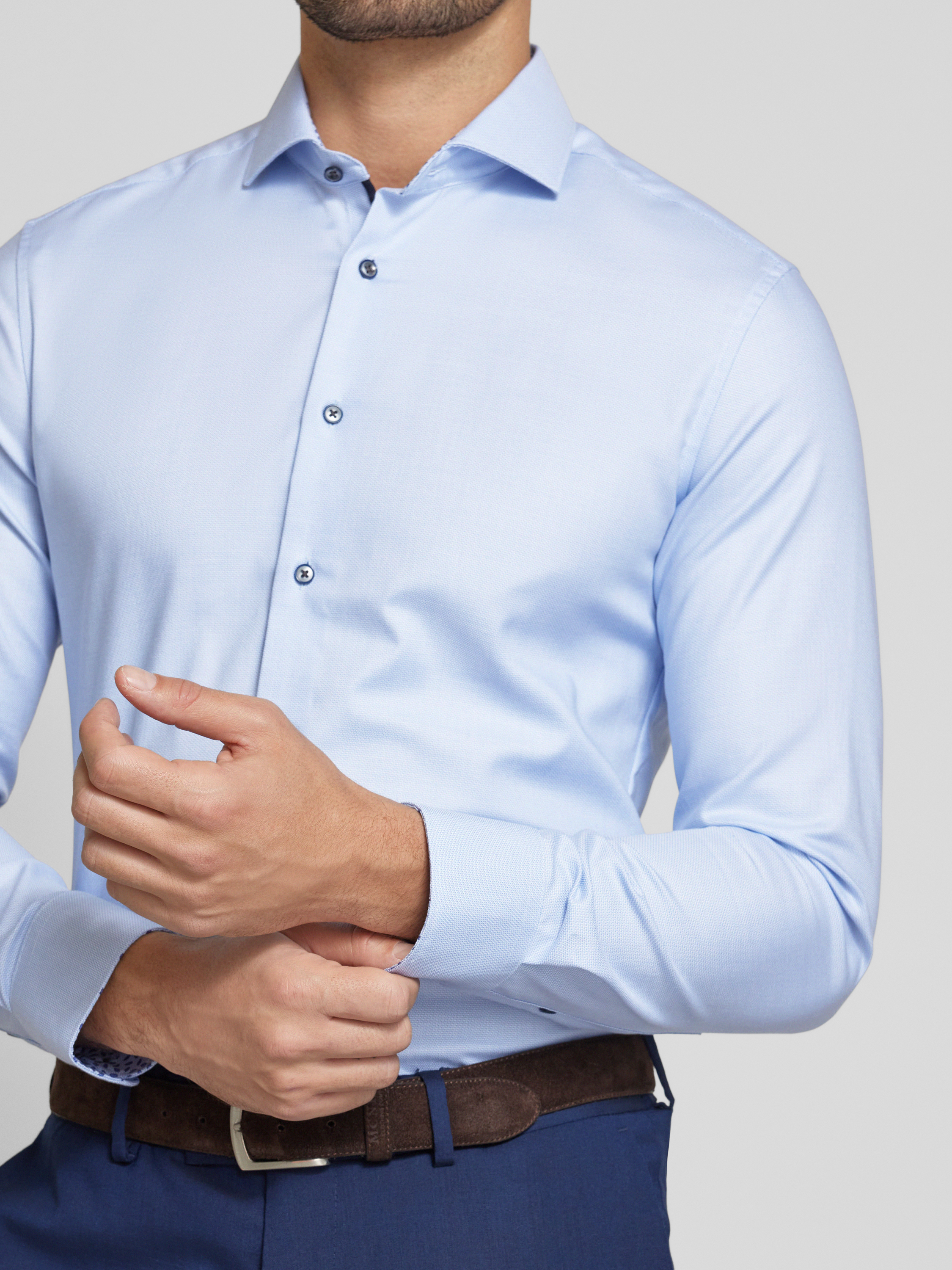 Eterna Slim fit zakelijk overhemd met new-kentkraag