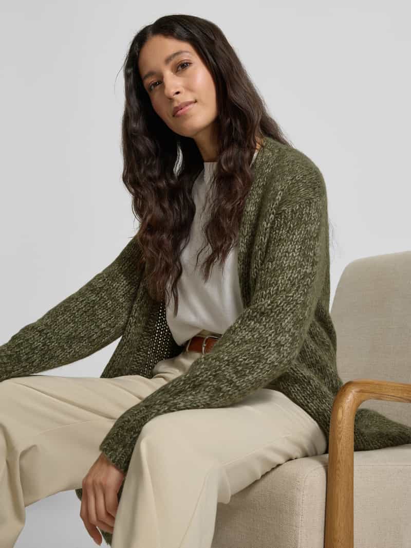 LUISA CERANO Lange cardigan met ribboordjes