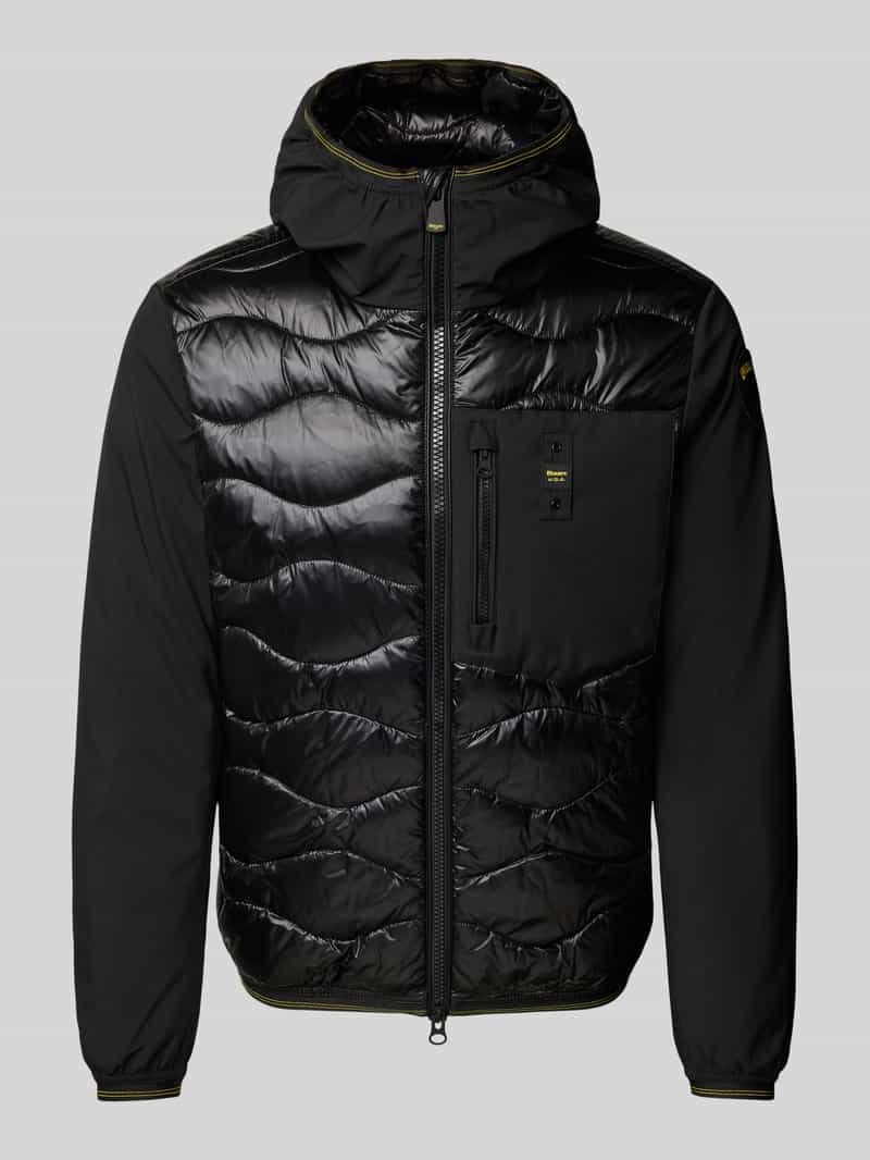 Blauer Usa Donsjack met labelpatch model 'ALBERT'