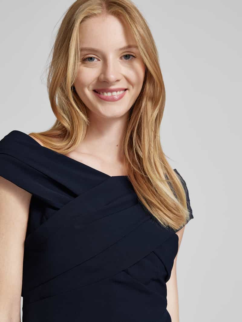 Lauren Ralph Lauren Off shoulder-avondjurk met deelnaad model 'IRENE'