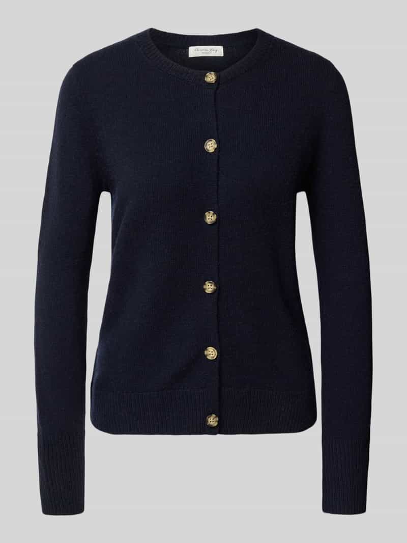 Christian Berg Woman Cardigan met ronde hals en knoopsluiting
