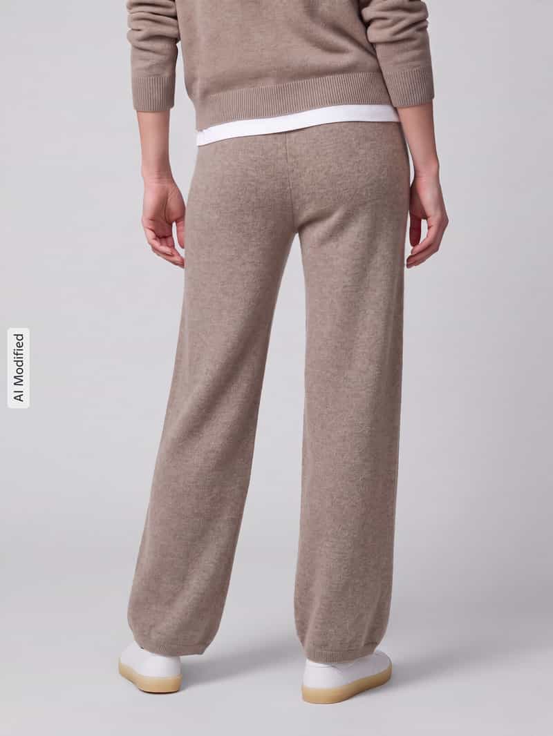 Jake*s Casual Regular fit wijde broek van puur kasjmier