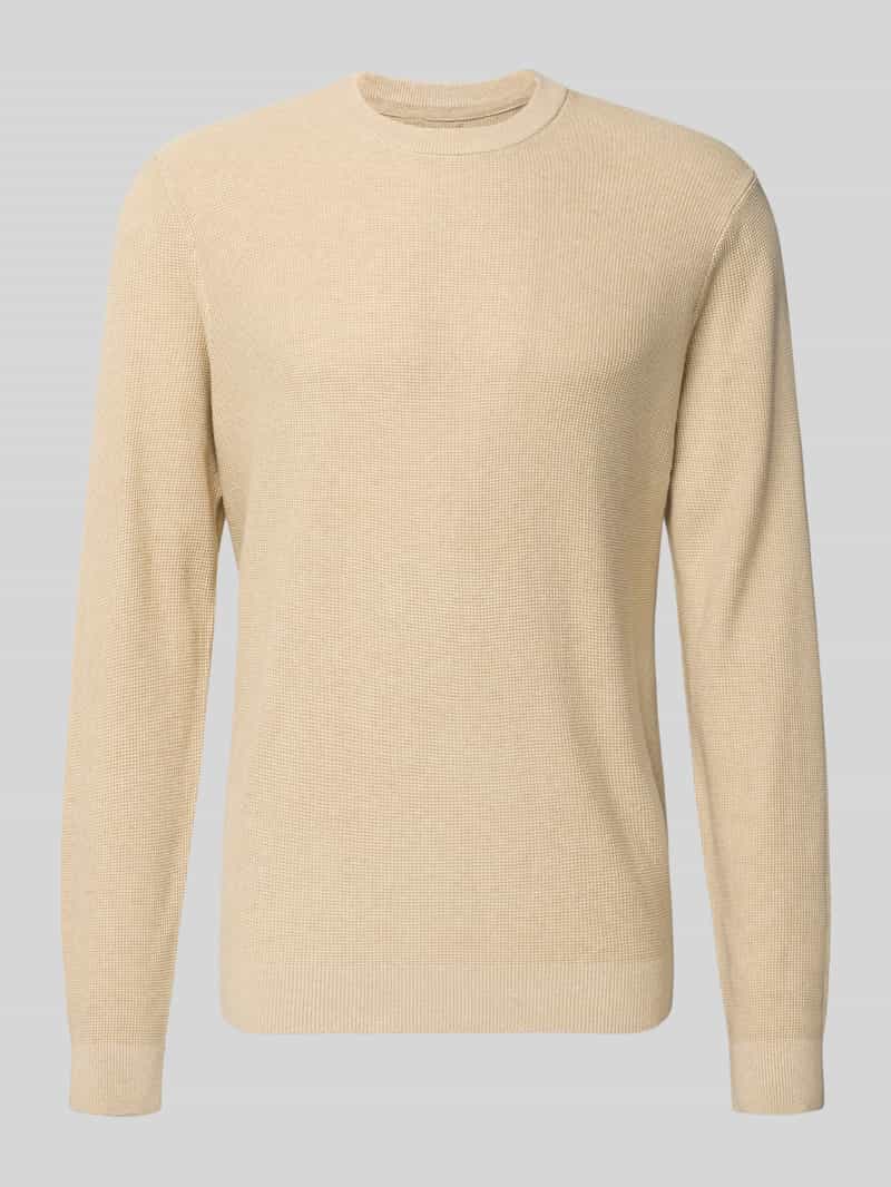Gebreide pullover met ribboorden