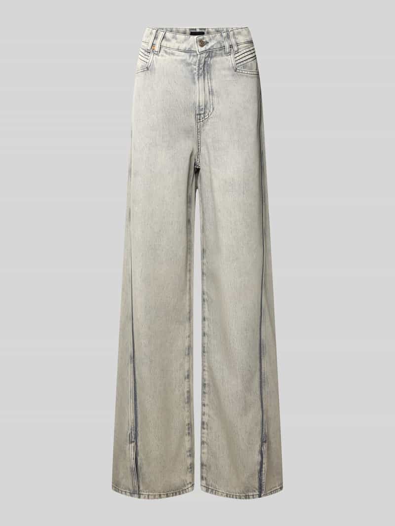 Boss Orange Wide leg jeans van een mix van katoen en lyocell model 'MARLENE'