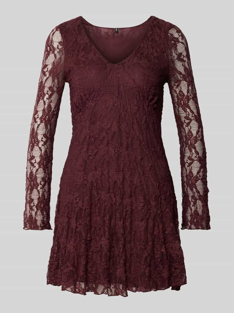 Only Kanten mini-jurk met V-hals model 'ALBA'