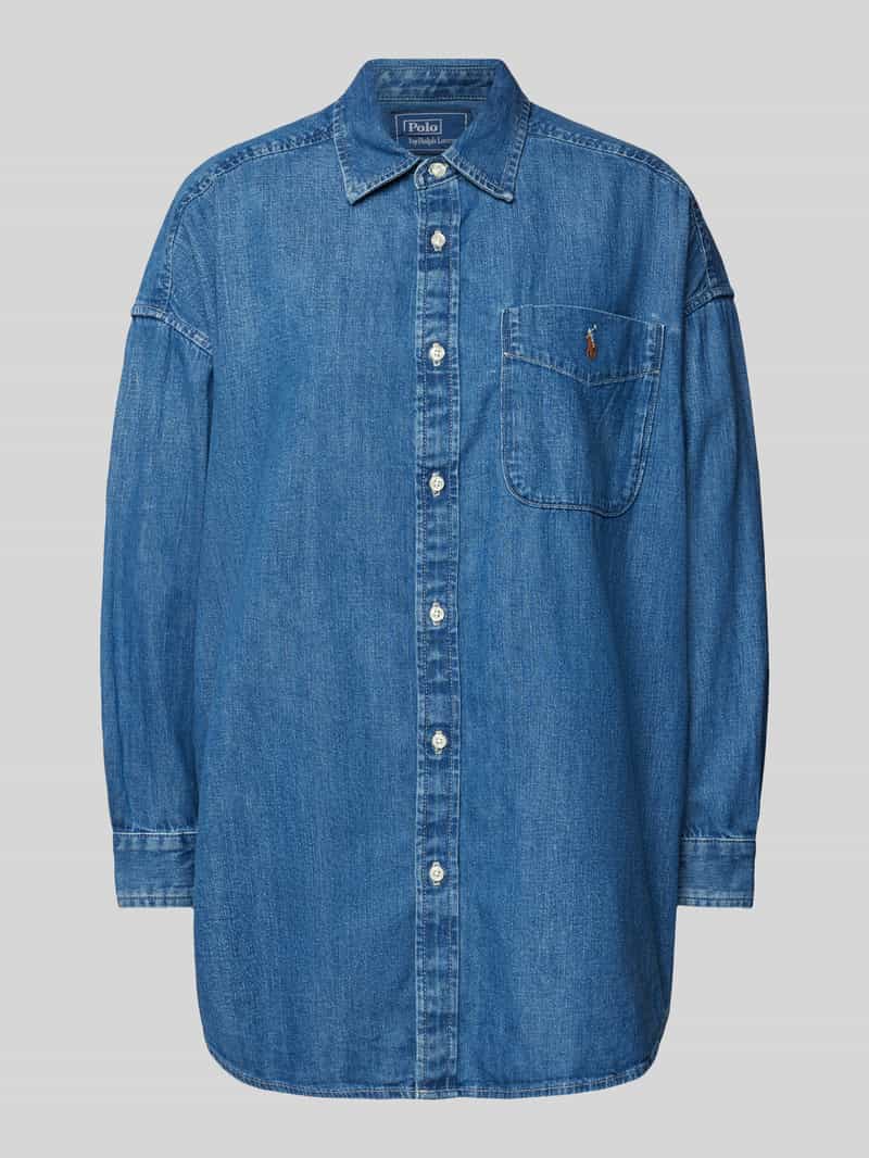 Polo Ralph Lauren Regular fit jeansblouse met borstzak