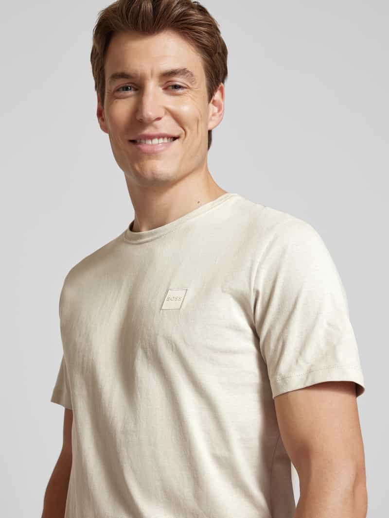 Boss Orange T-shirt met labelpatch model 'Tales'