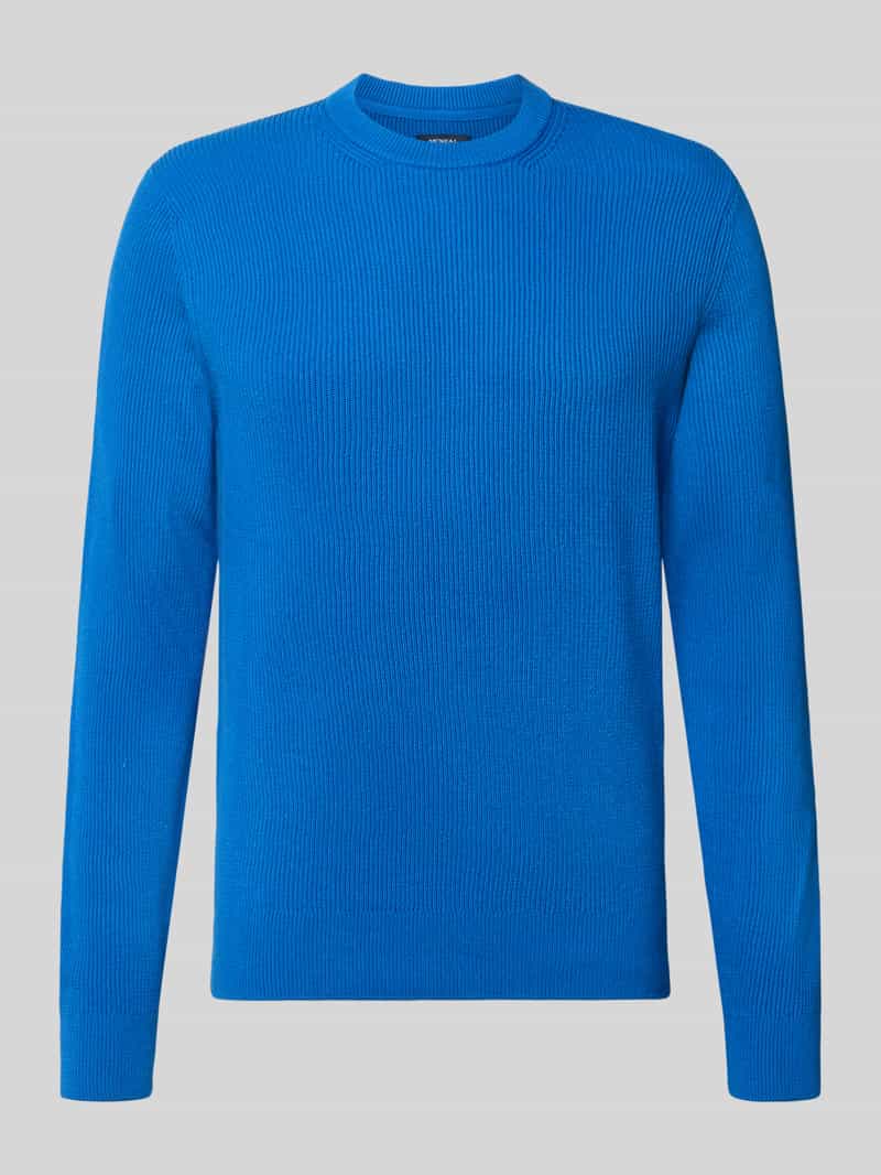 Regular fit gebreide pullover van katoenmix