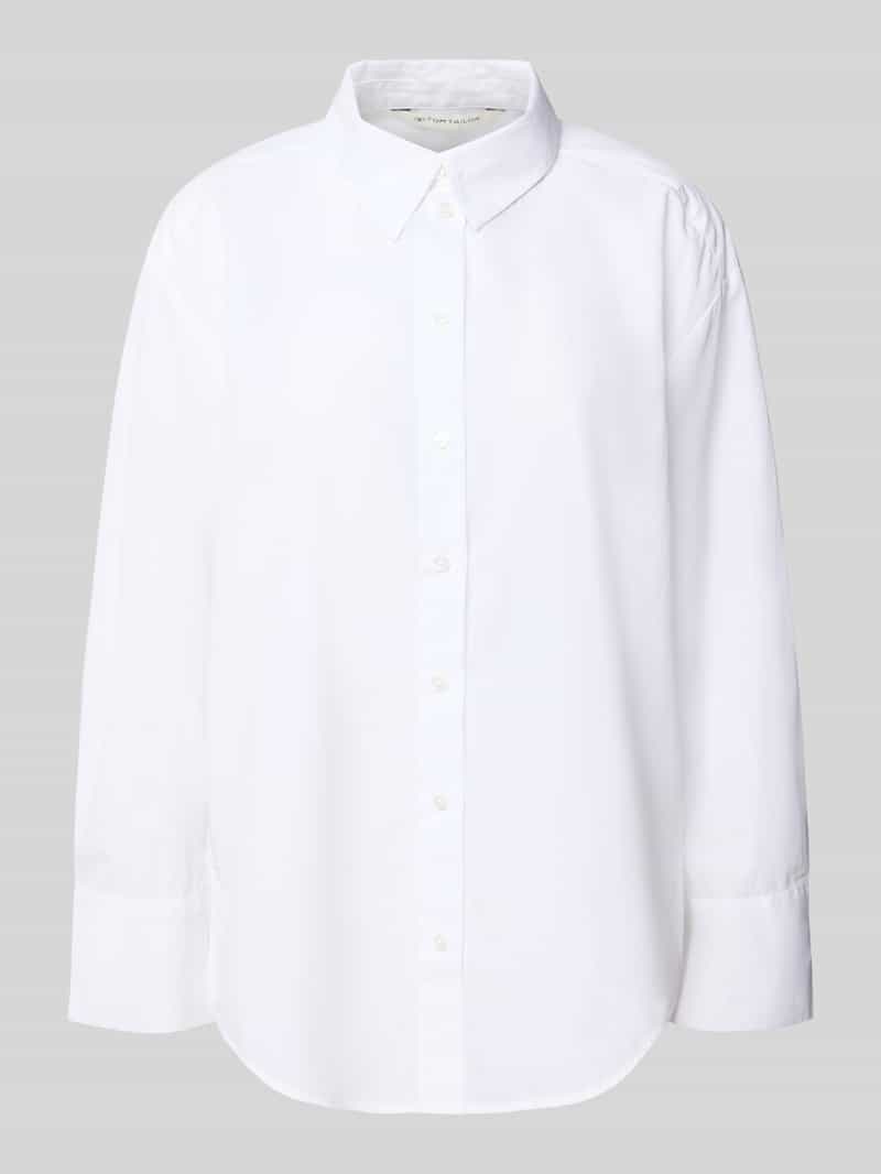 Tom Tailor Regular fit overhemdblouse van een mix van lyocell en katoen