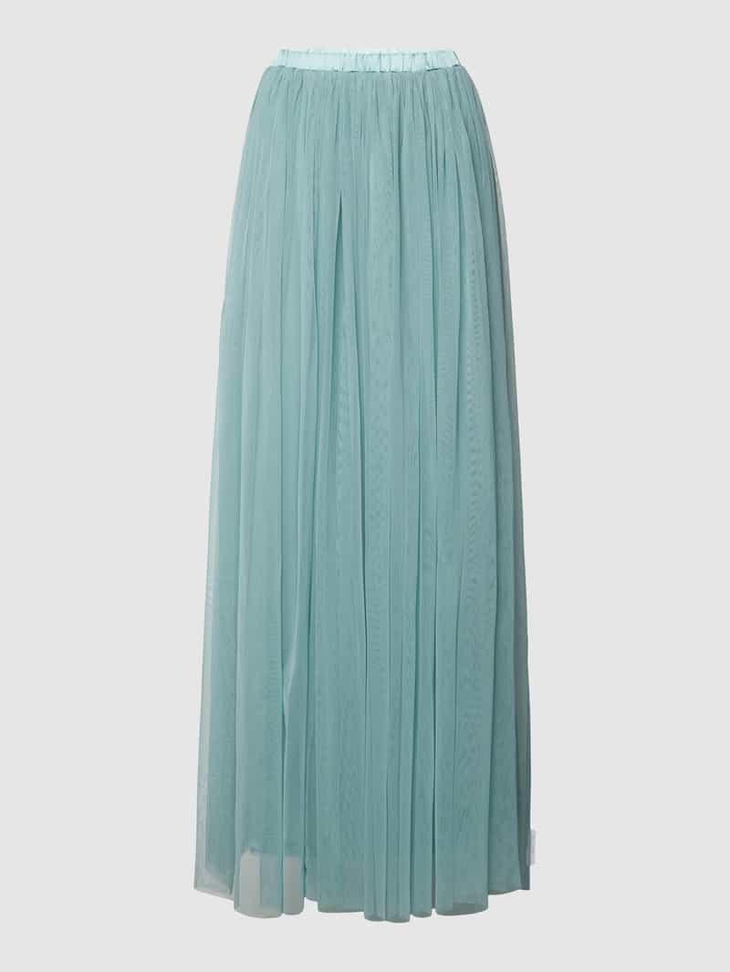 Lace & Beads Maxirok van mesh met plooien