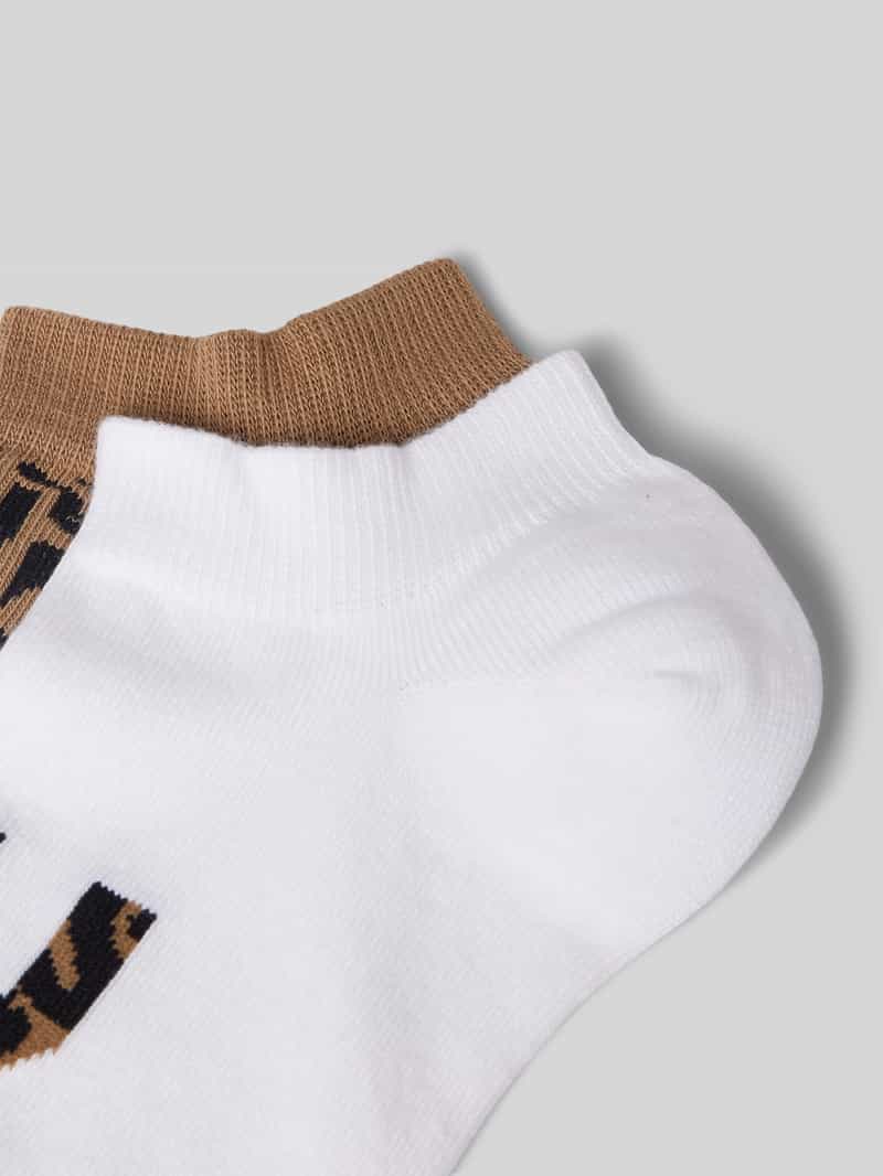 HUGO Sneakersokken met elastische ribboordjes in een set van 2 paar