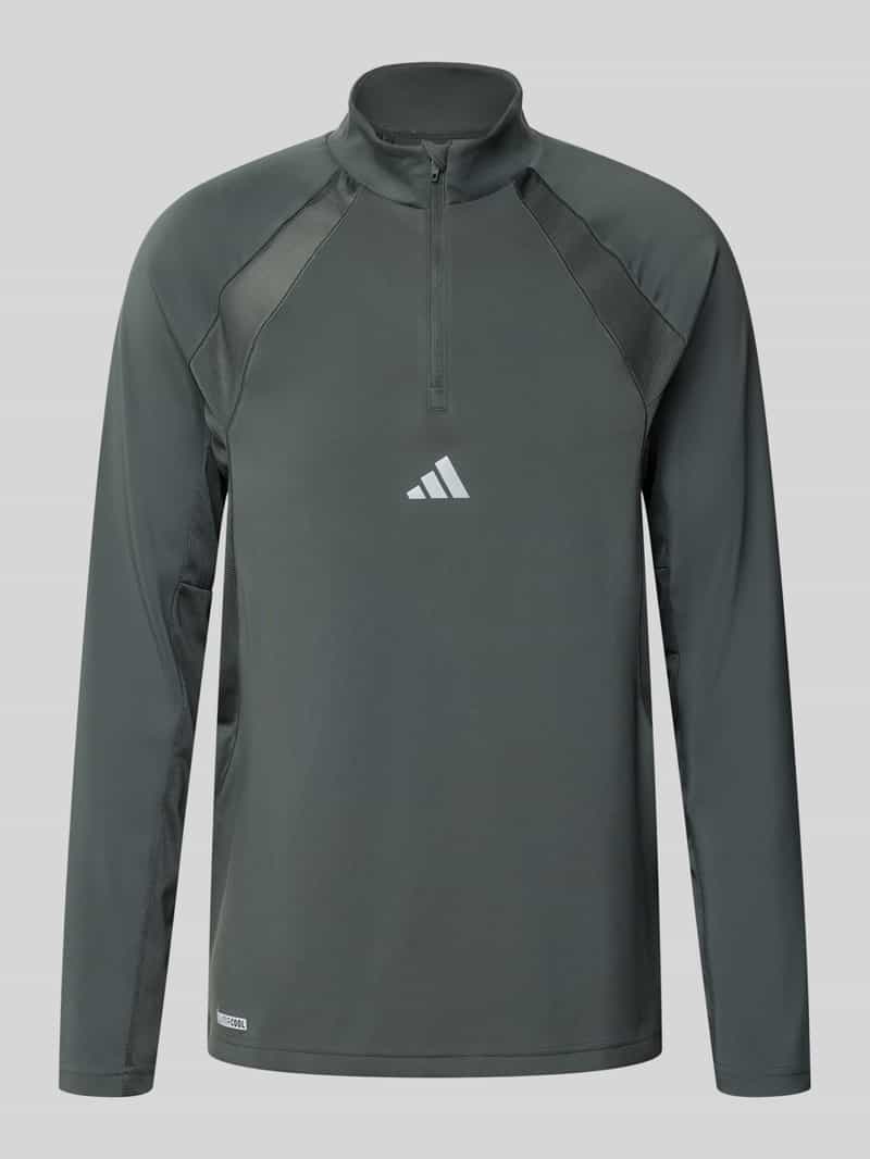 Slim fit sportshirt met lange mouwen met logoprint