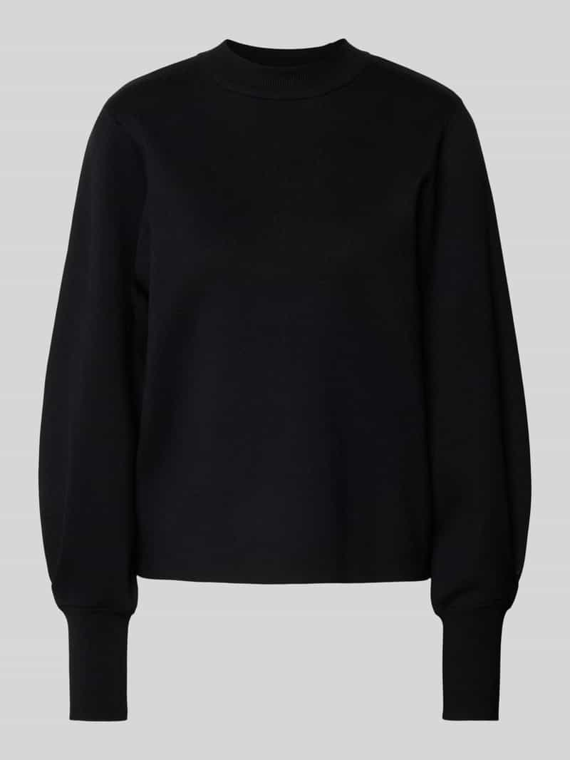 Jake*s Collection Gebreide pullover van viscosemix met ballonmouwen