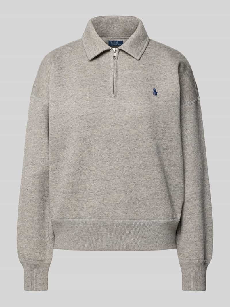 Polo Ralph Lauren Sweatshirt met polokraag en labelstitching